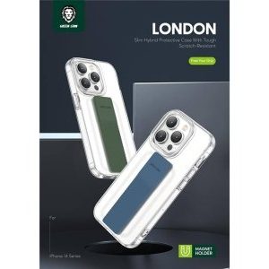 قاب محافظ شیشه ای آیفون 14 پرو گرین Green iphone 14 Pro London Grip Case